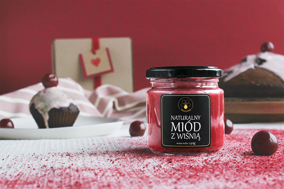 Naturalny MIÓD z wiśnią