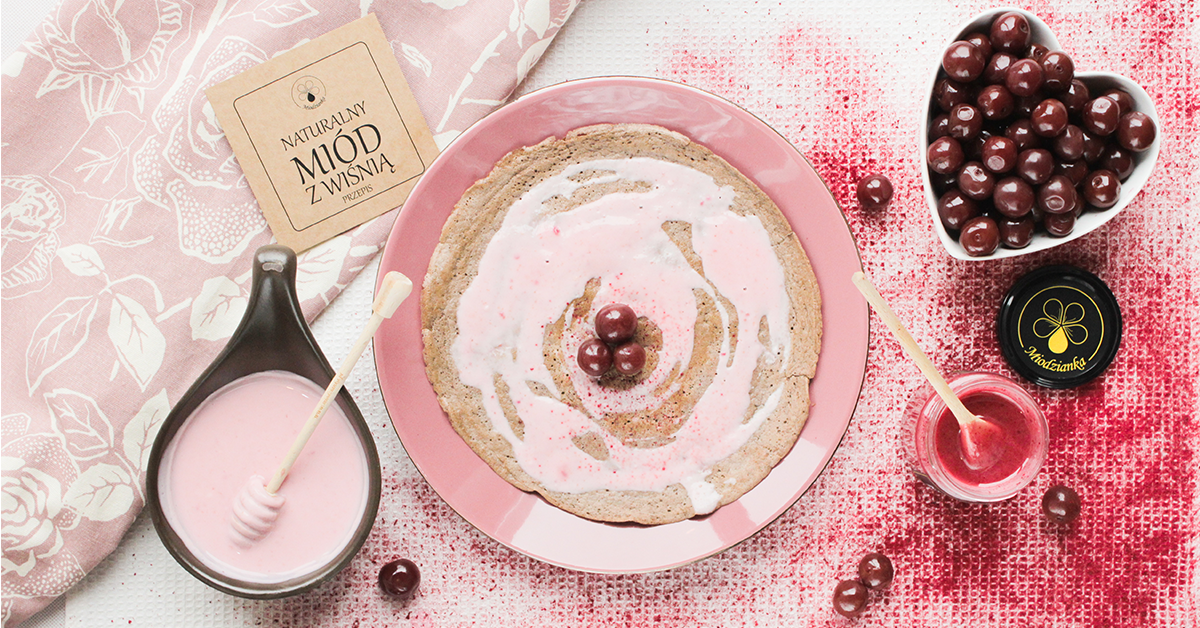 Omlet czekoladowo-wiśniowy