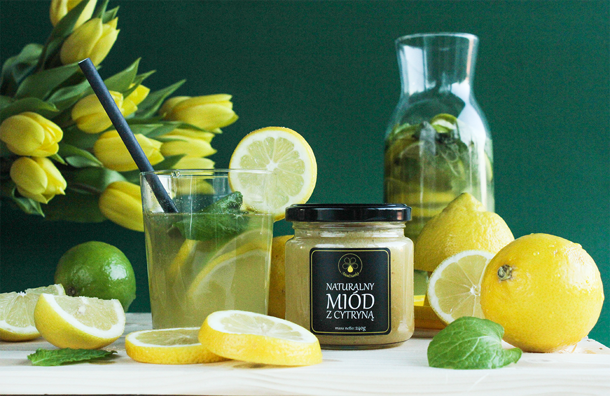 Naturalny MIÓD z cytryną_aranżacja